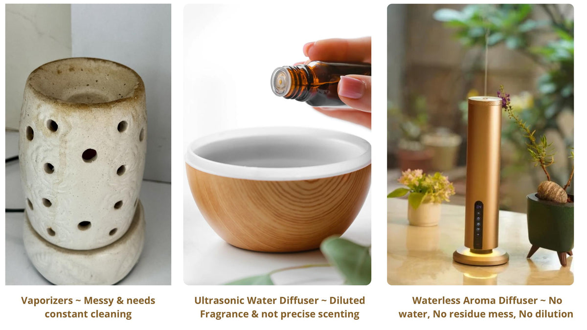 Traditional Scent Diffusers Why Waterless Diffusers Are Better – The Aroma Aisle